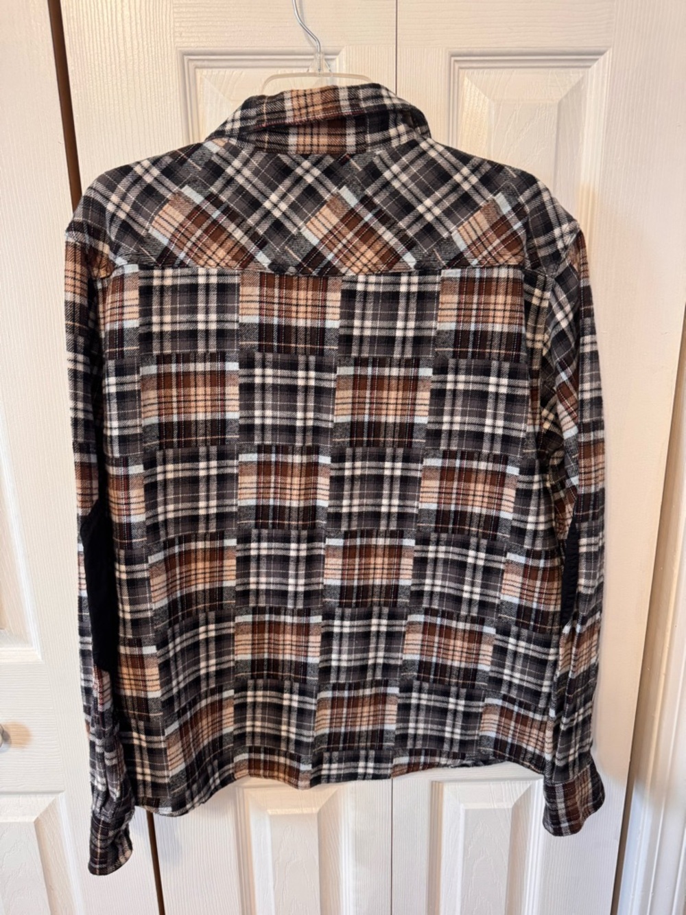 Goodfellow & Co Plaid Button-Up Shirt Jacket in Brown and Black Size Medium - Picture 6 of 9